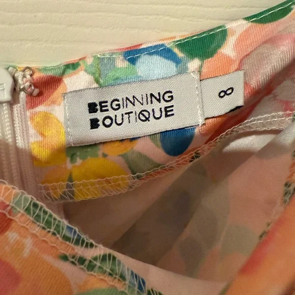 Beginning Boutique Floral Jenna Cut Out Dress - Picture 4 of 4